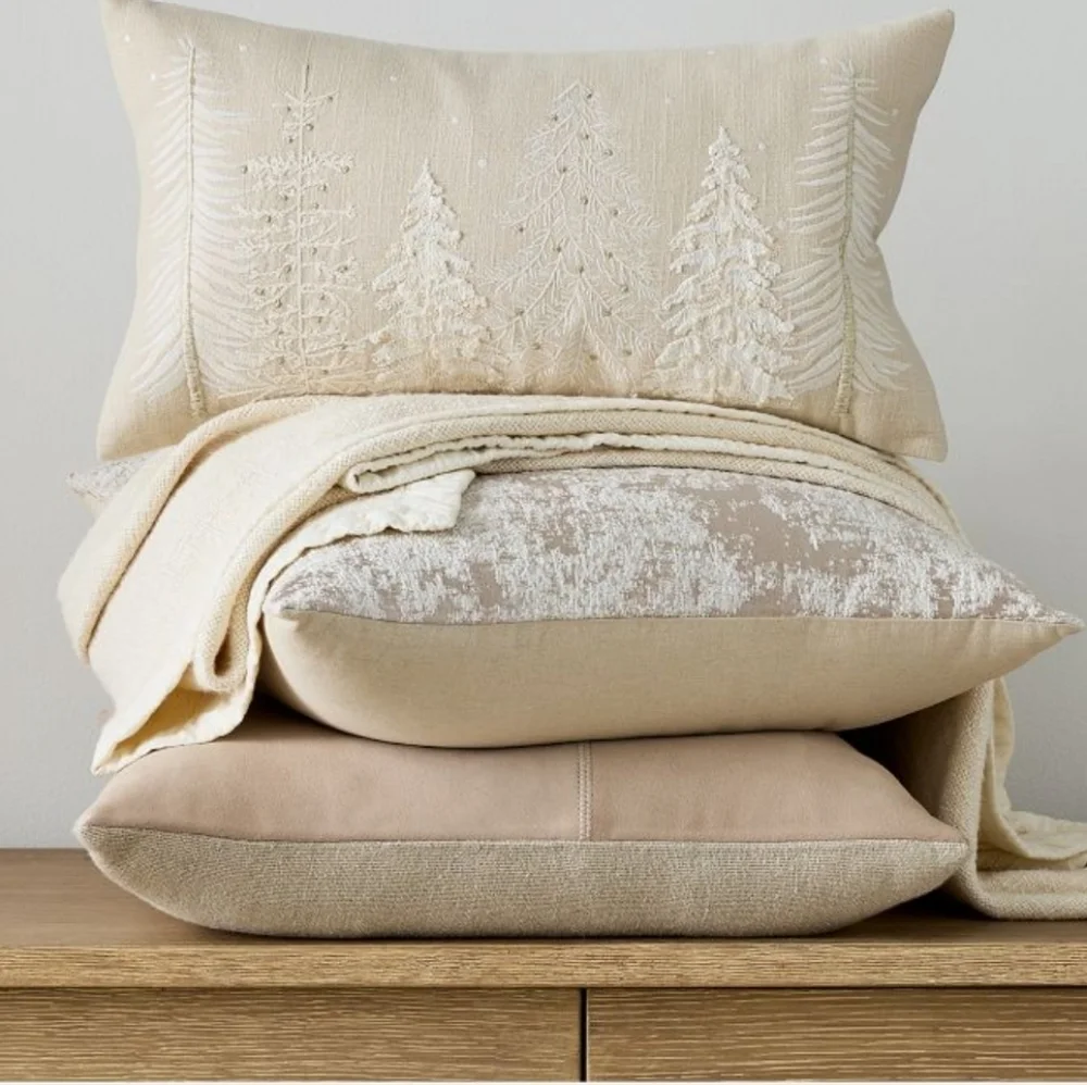 ❤️BUY 2 GET 1 FREE  Viscose Linen Throw, Alabaster, Retail $129